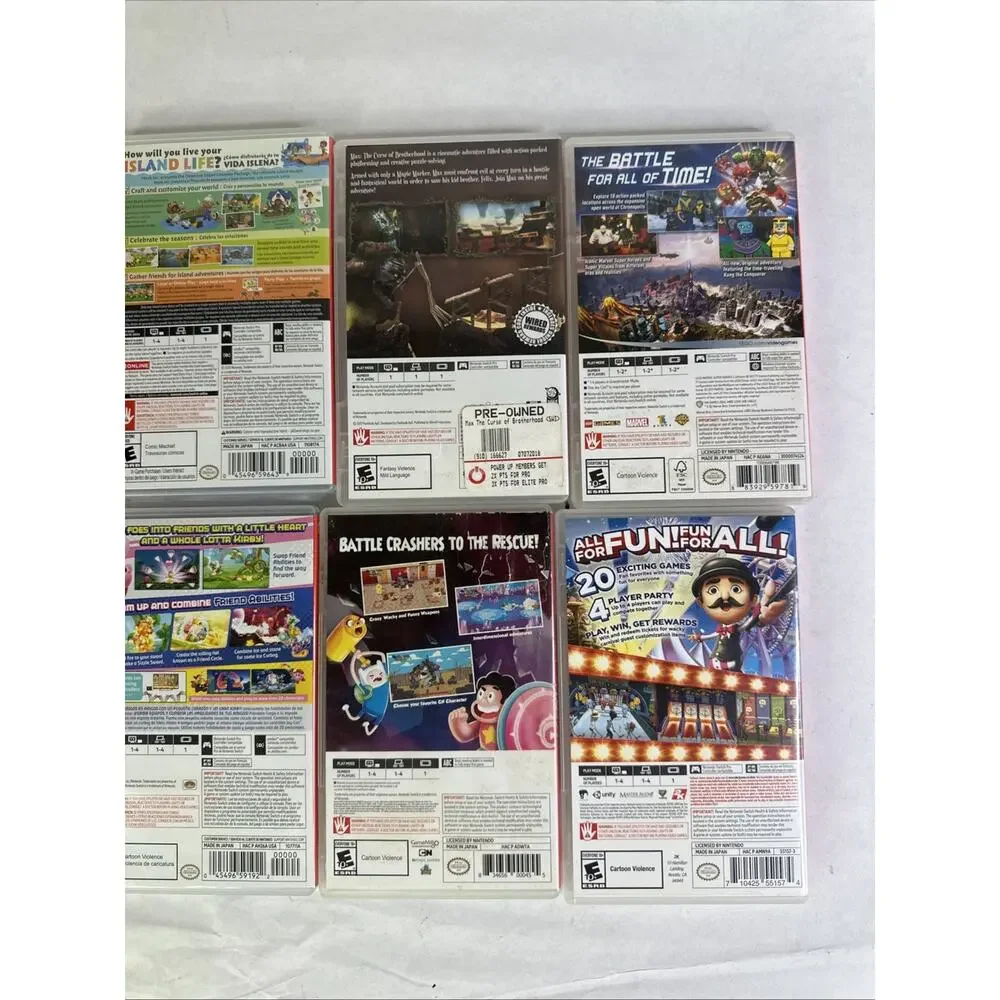 Nintendo Switch Empty Game Case Lot Of 10, NO GAMES,Lego , street fighter ET